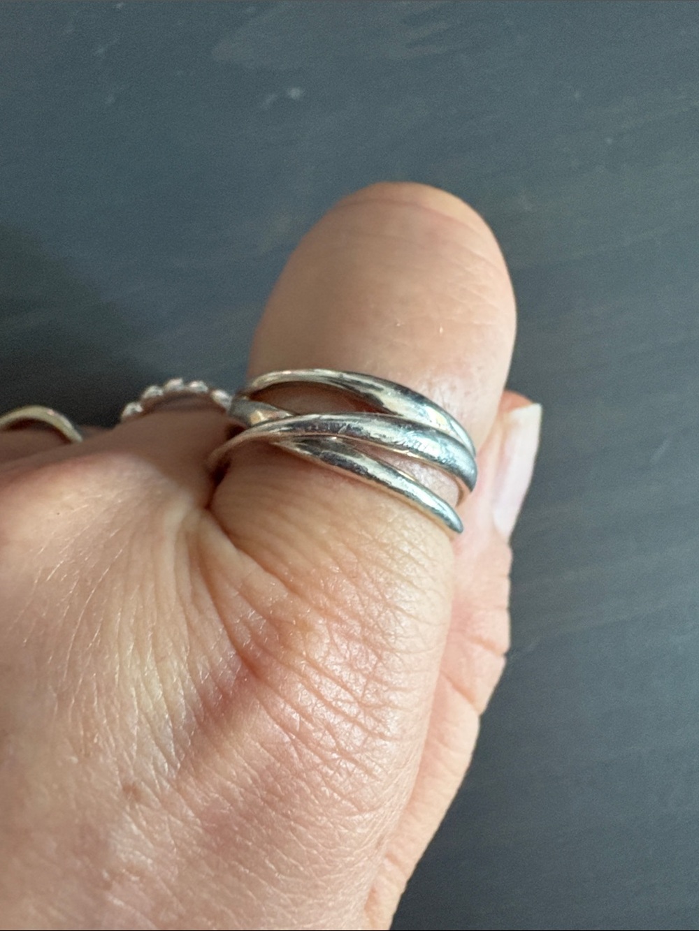 Monica Vinader Nura Sterling Silver Twisted Band Ring - Silver